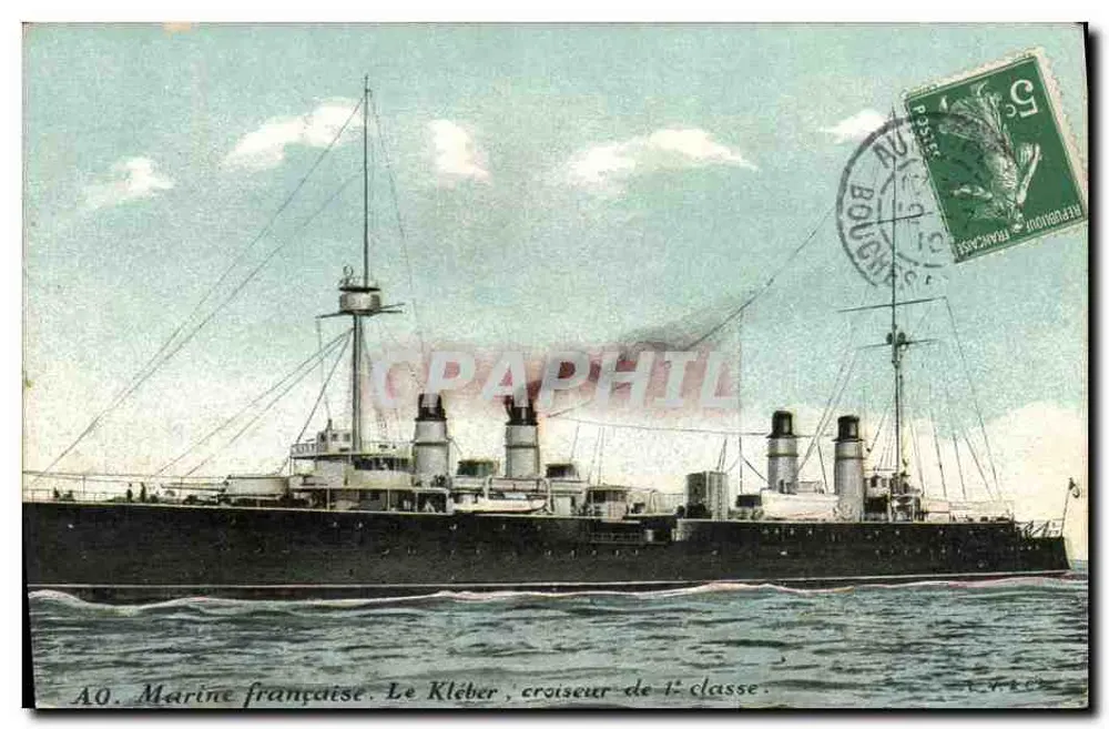 Le Kleber, Kreuzer der ersten Klasse — französische Marine — Verlag A.O. - Vorderseite
