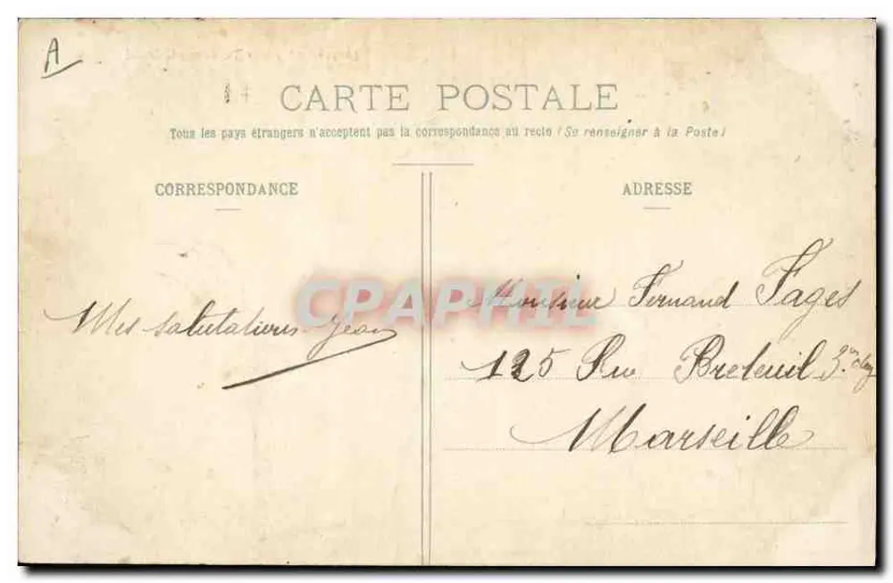 O "Kléber" Cruiser-Couraçado — Coleção H. Laurent, n° 3223 - Verso