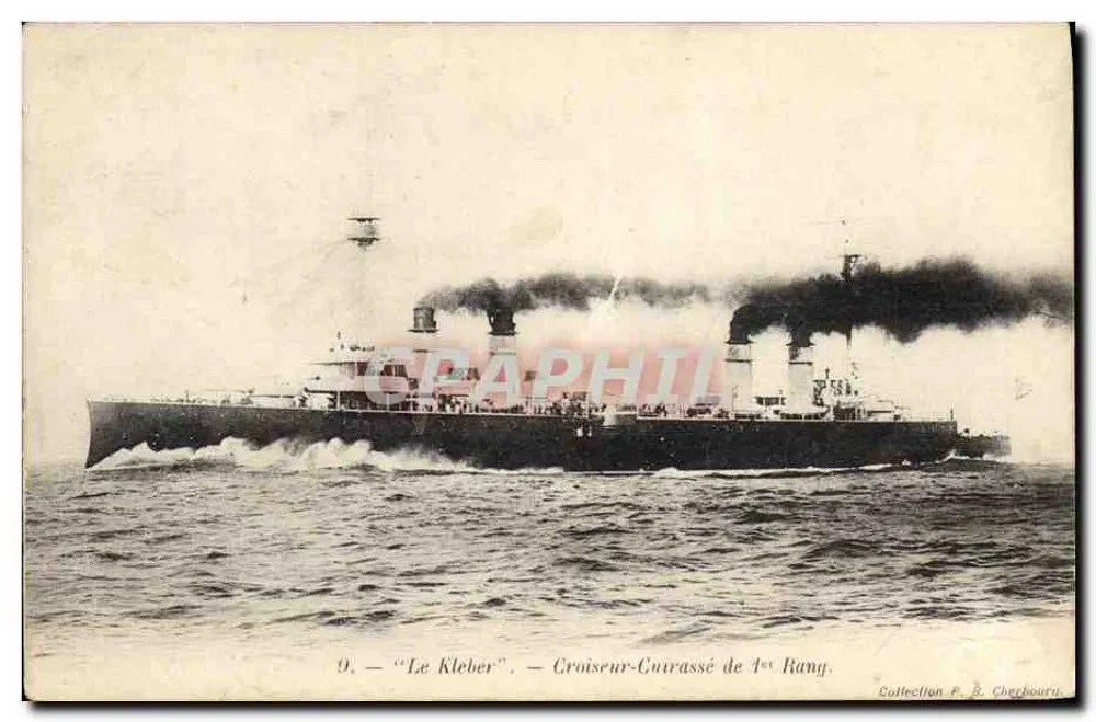 Le Kleber — Kreuzer-Kreuzer der ersten Klasse — Sammlung F. B. Cherbourgo - Vorderseite