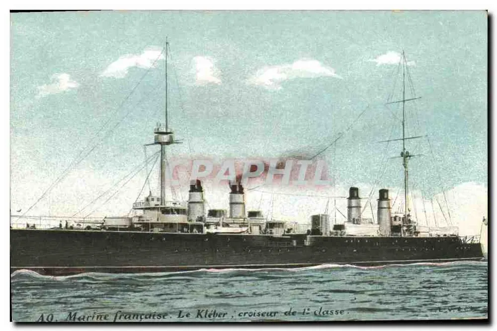 Französische Marine. Der Kléber, Kreuzer der ersten Klasse — Verlag L. Vercel - Vorderseite