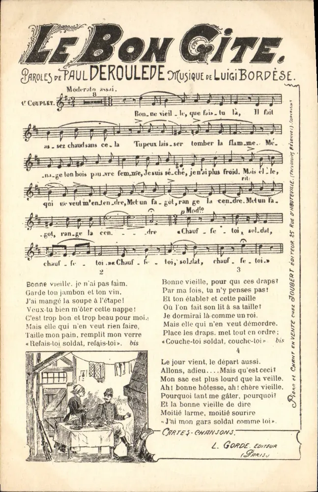 Das Gute Gasthaus — Lied — Verlag L. Gorde (Paris) - Vorderseite
