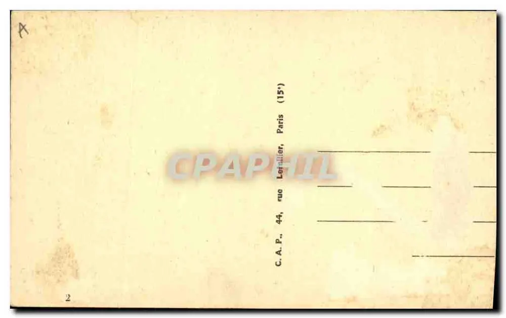 Uma linda Menina — traje folclórico — C.A.P., 44, rue Lefèblier, Paris (15e) - Verso
