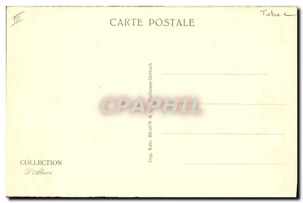 Hcerdt — Secagem do tabaco — Braun & Cie, Mulhouse-Dornach - Verso