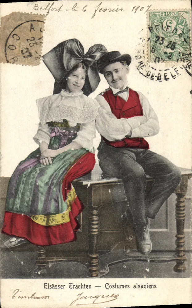 Trajes alsacianos — Costumes alsacianos — Einhamm Jägquiez - Frente