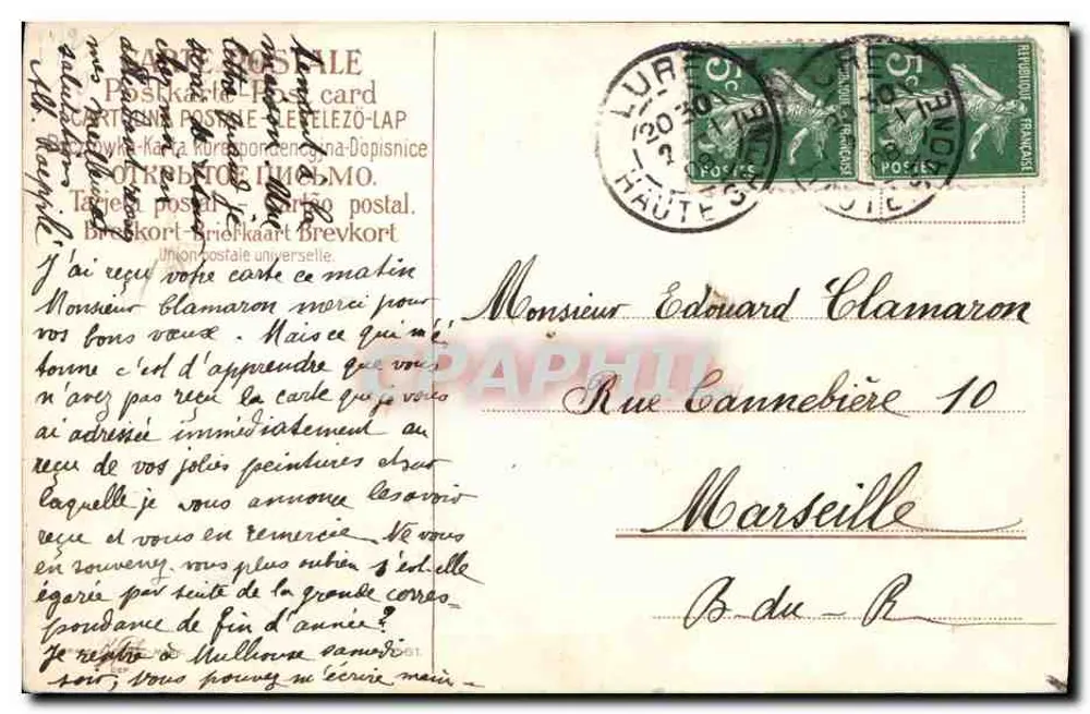 Trèfle et fleurs — Bonheur — Albertine Raeppe' - Verso