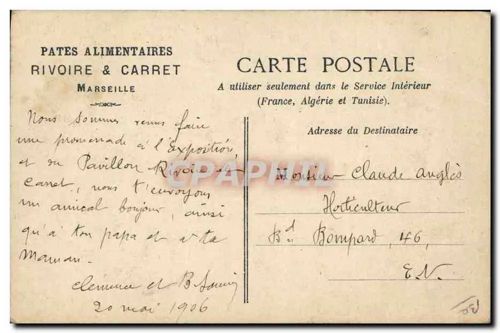 Zwei Kochkinder — Werbung für Macaroni Vermicelli Rivoire & Carret — Verlag Rivoire & Carret - Rückseite