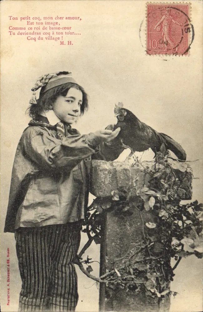 Criança com galinha — NANCY — Prestypie A. Berberat - Frente