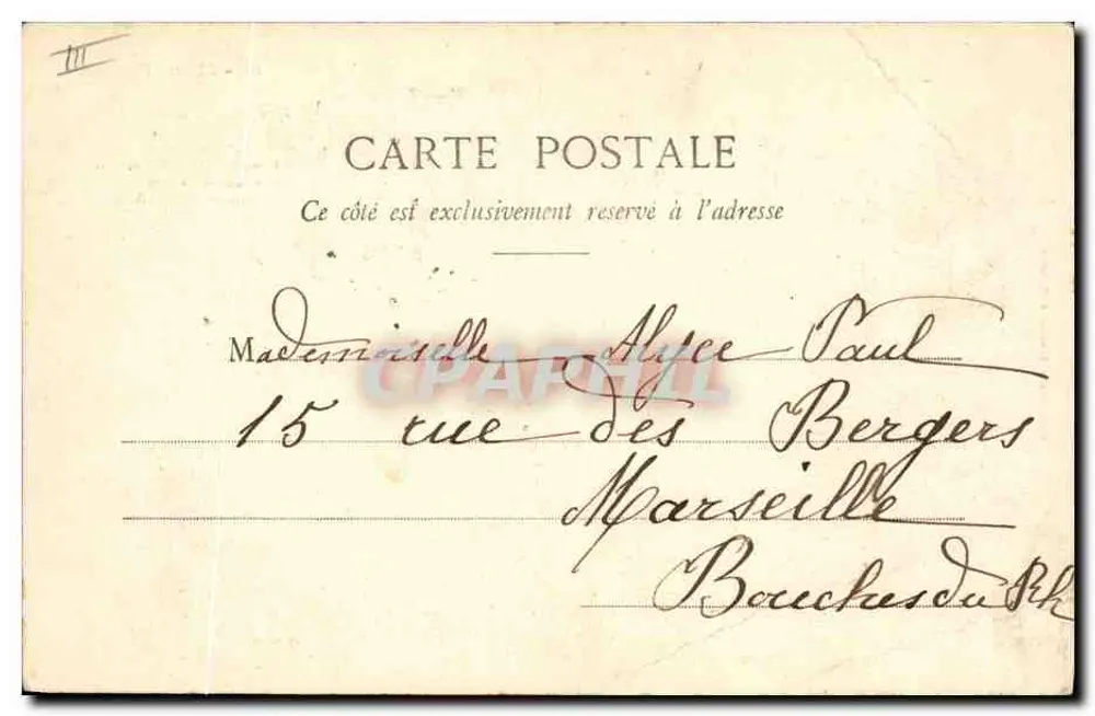Mimi Pinson — Portrait einer lächelnden Frau mit einem Vogel — Phototypie A. Serment & Cie, Nantes - Rückseite