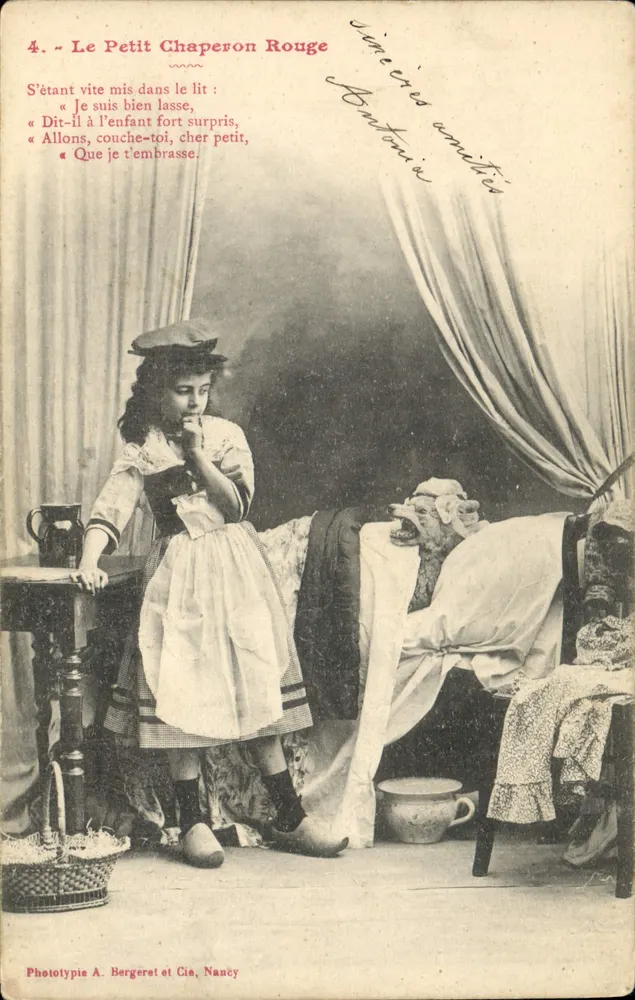 Rotkäppchen — Märchenszene — Phototypie A. Bergeret et Cie, Nancy - Vorderseite
