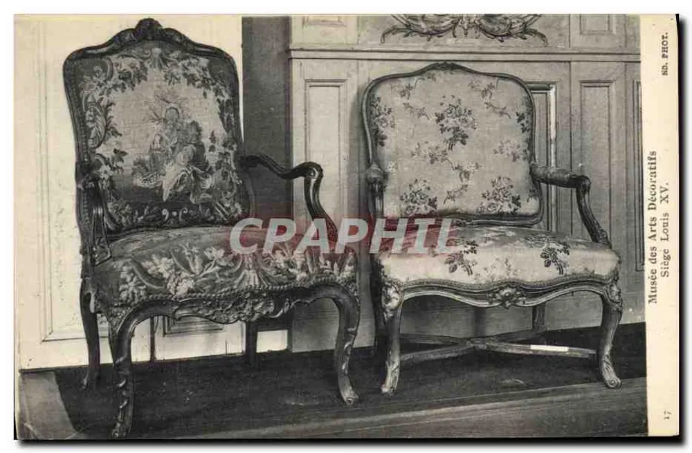 Dois sofás de tapeçaria — Museu dos Artes Decorativas, Sede Luís XV — n° 17 - Frente