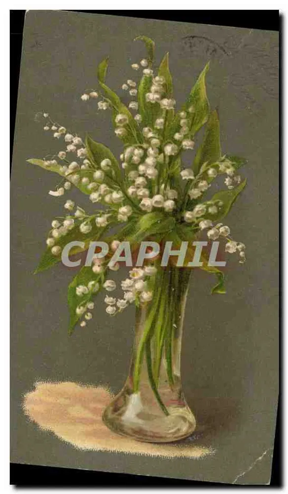 Lilas en vase — bouquet de muguet dans un vase en verre — éditeur anonyme - Vorderseite