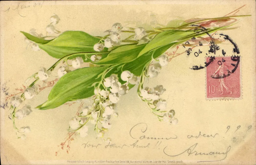Lilie der Schlüsselblume — Meissner & Buch Leipzig Kunstler-Postkarten Serie 1184 — Verlag und Seriennummer lesbar - Vorderseite