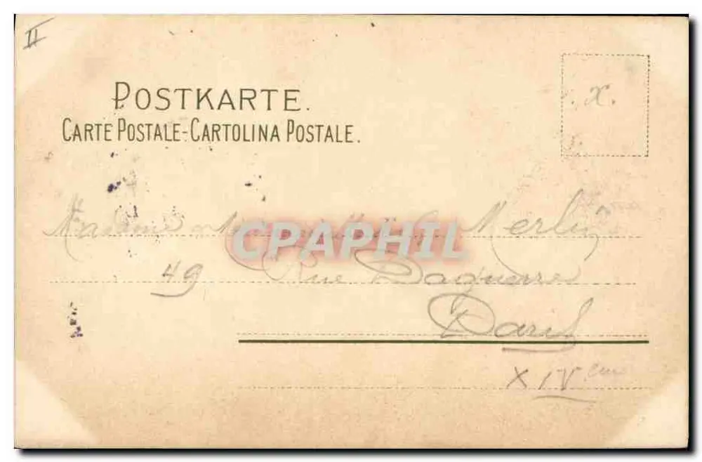 Lilie der Schlüsselblume — Meissner & Buch Leipzig Kunstler-Postkarten Serie 1184 — Verlag und Seriennummer lesbar - Rückseite