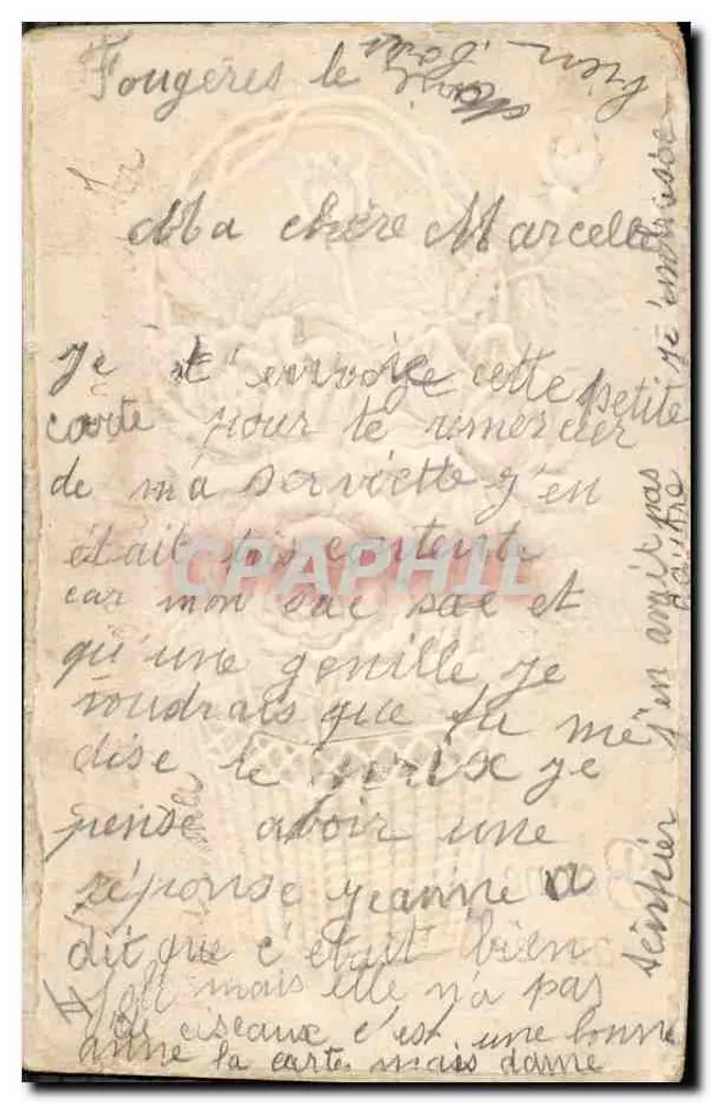 Arranjo de rosas — Boa Ano — carta postal antiga - Verso