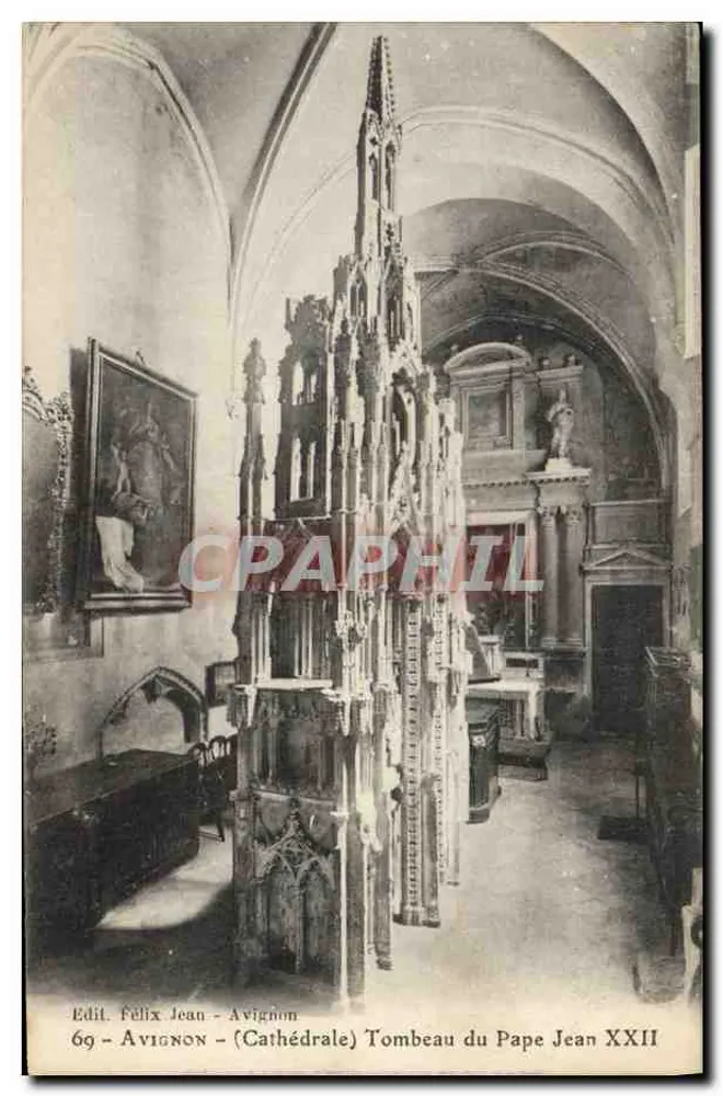 Grab des Papstes Johannes XXII — Kathedrale von Avignon — Edit. Félix Jean - Avignon, n° 69 - Vorderseite