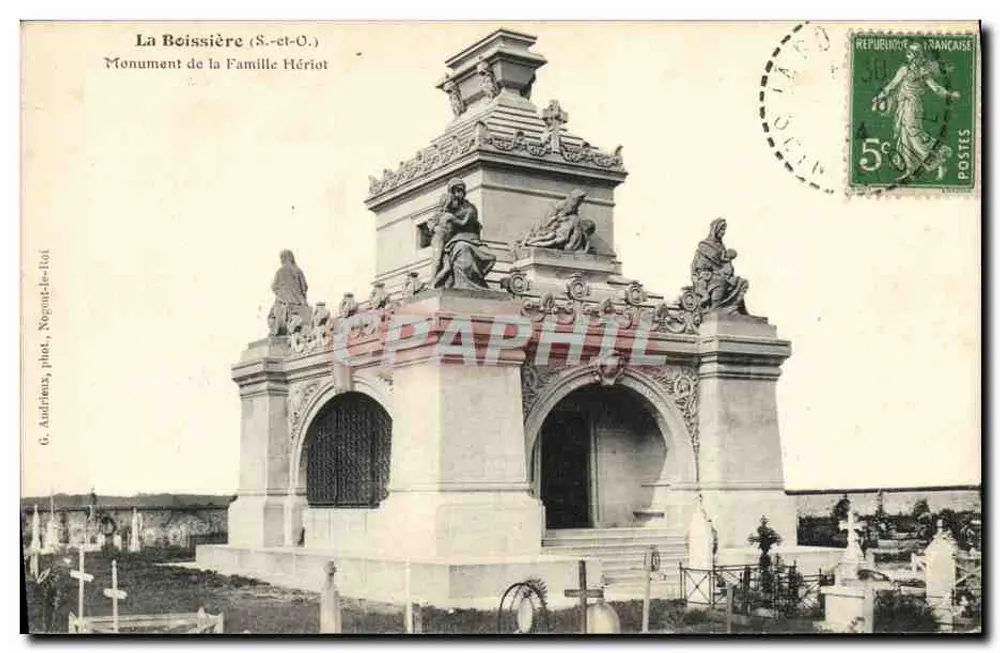 La Boissière (S.-et-O.) — Denkmal der Familie Hériot — G. Andréaux, Foto Nogent-le-Rot - Vorderseite