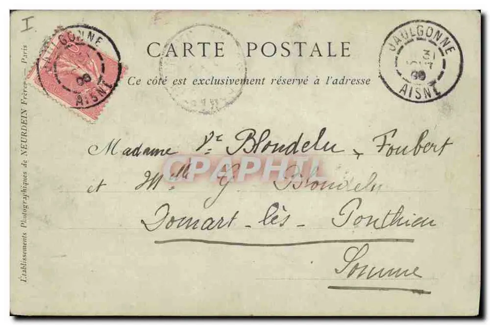 Paris — Friedhof des Père-Lachaise, das Columbarium — Sammlung ND Phot, n° 166 - Rückseite