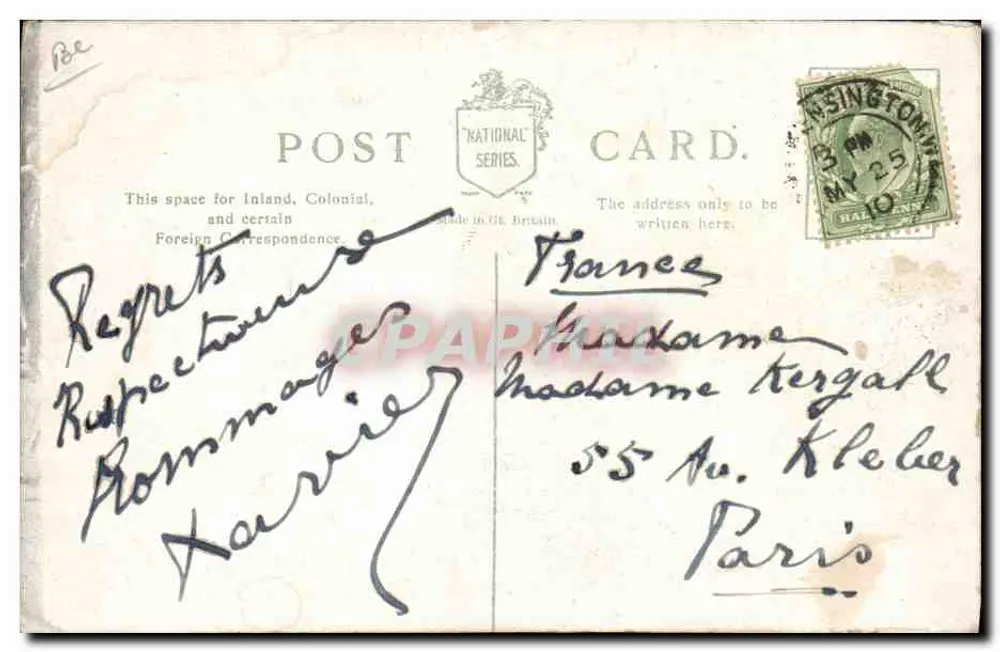 Trauerfeier des Königs Edward VII in Windsor — Verlag W.C.P. - Rückseite