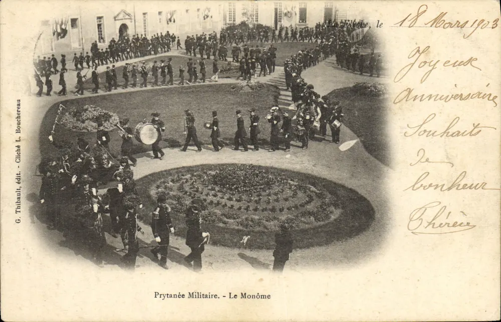 Prytanée Militaire - Il Monomio — La Flèche, 18 Marzo 1903 — G. Thibault, editore - Cliché L. Boucheresau - Recto