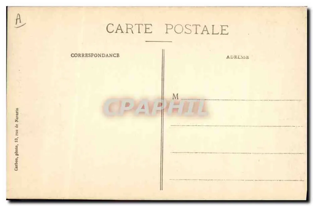 Escola Politécnica — A Caisse — Carbon, fotógrafo - Verso