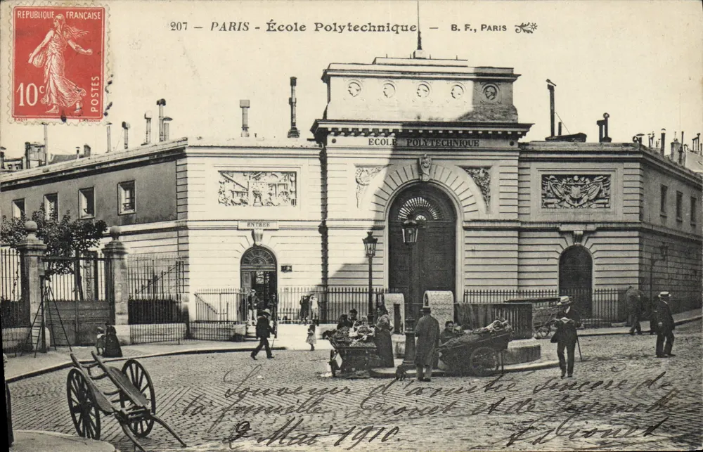 Paryż — Szkoła Politechniczna — wejście główne — B.F., Paryż, nr 207 - Awers