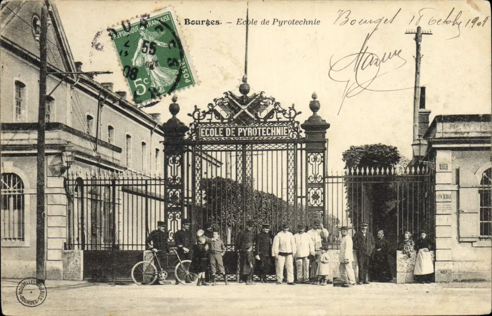 Bourges — Escola de Pirotecnia — editor: AQUILLES & Fils - Frente