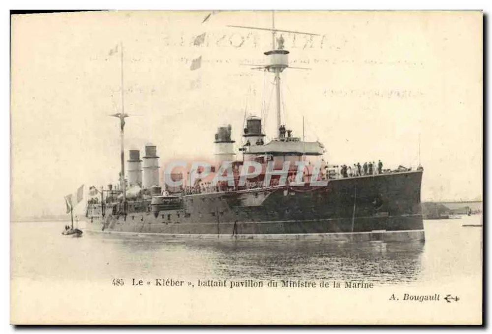 Der « Kléber », unter der Flagge des Ministers für Marine — A. Bougault, n° 485 - Vorderseite
