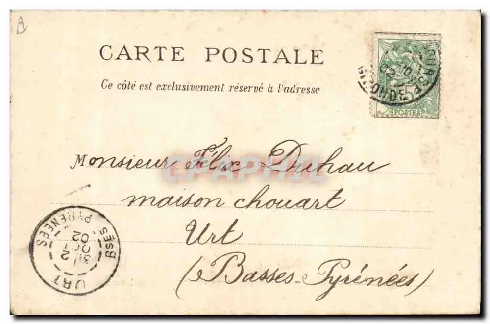 Bordeaux — Der Panzerkreuzer Kléber nach der Werft — J. H. B. Ed., Bx. - Rückseite