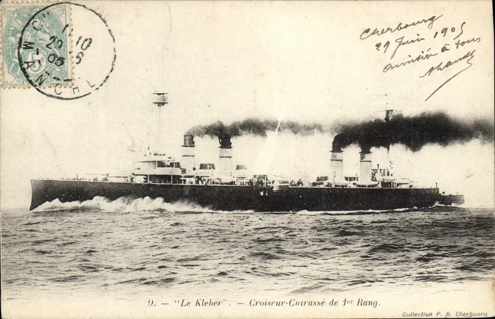 Le Kleber — Kreuzer-Linienschiff erster Klasse — Cherbourg 1905 - Vorderseite