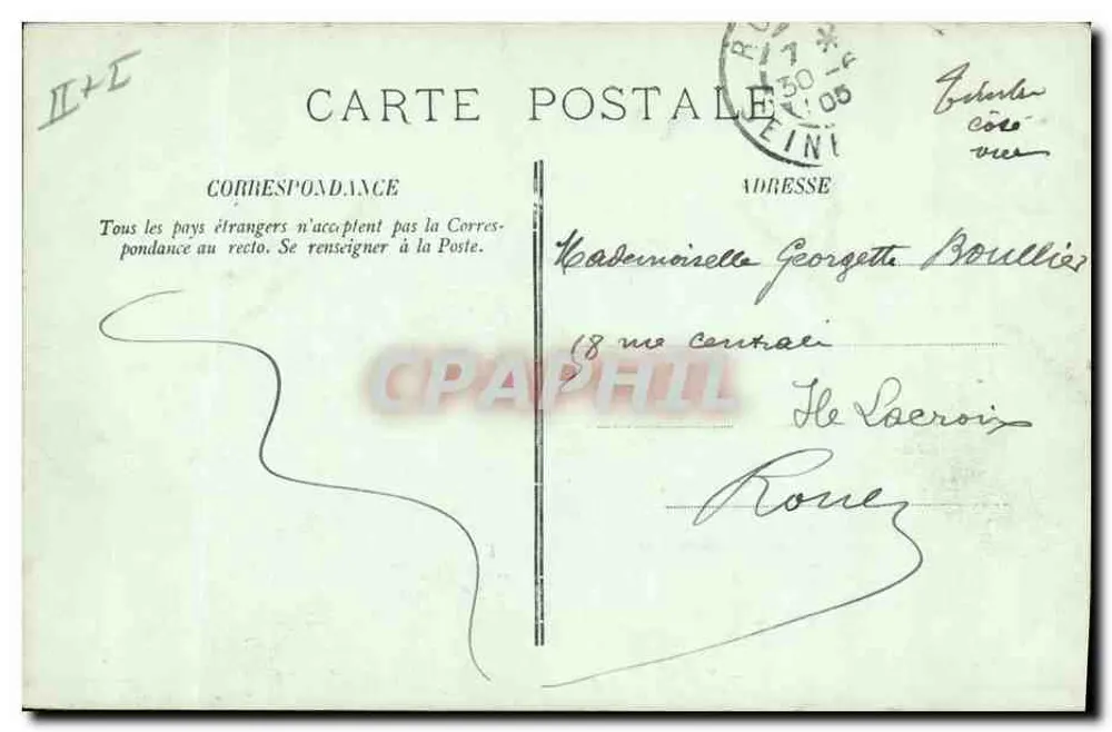 Le Kleber — Kreuzer-Linienschiff erster Klasse — Cherbourg 1905 - Rückseite