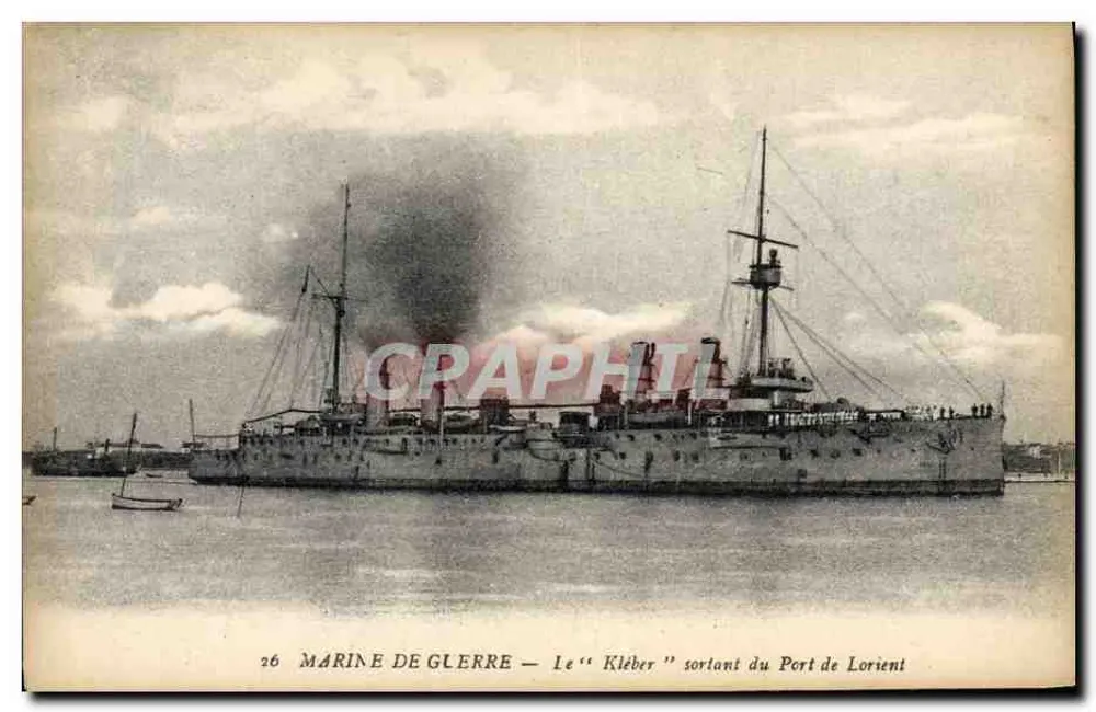 O "Kléber" saindo do Porto de Lorient — Marinha de Guerra — n°26 - Frente