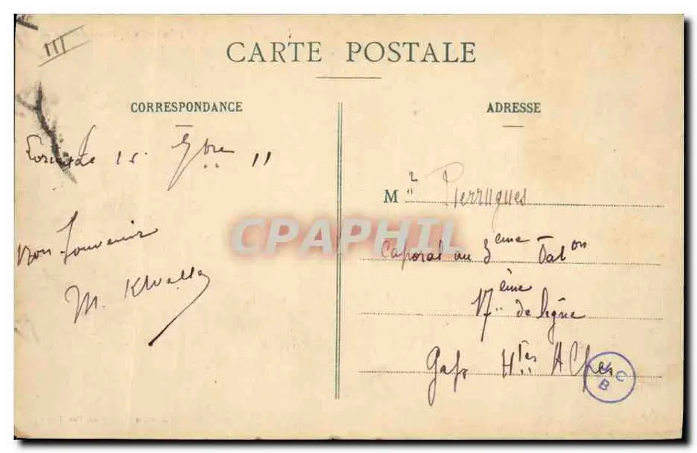 O Cuirassé Liberté — Coleção H. Laurent, Port-Louis - Verso