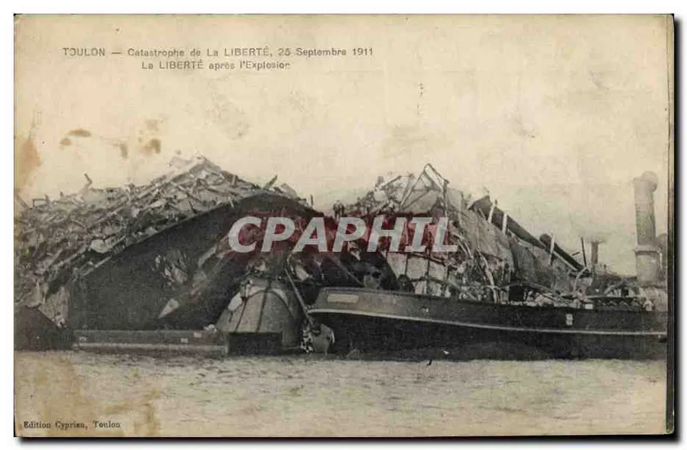 Toulon — Katastrophe der LA LIBERTÉ, 25. September 1911 — Edition Cypriès, Toulon - Vorderseite