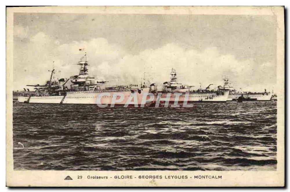 Kreuzer — Gloire — Georges Leygues — Montcalm — Verlag J. Masson — Brest, n° 29 - Vorderseite