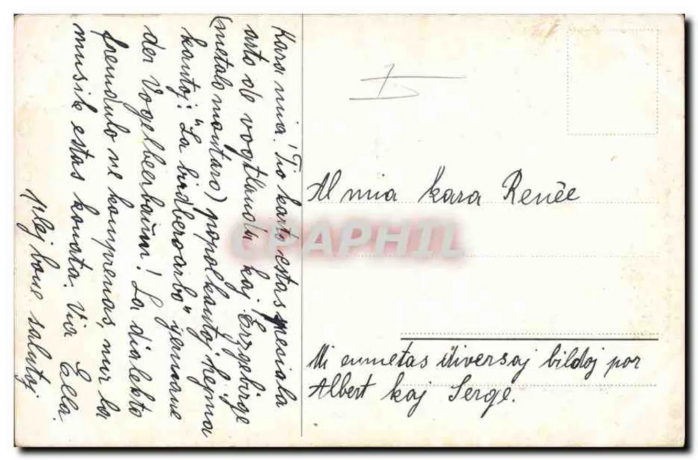 Grüße aus dem Erzgebirge! — Duglbarbaam — Wilhelm Vogel, Schwarzenberg L. Sa. Ges. gesch. (Nr. 1) - Verso