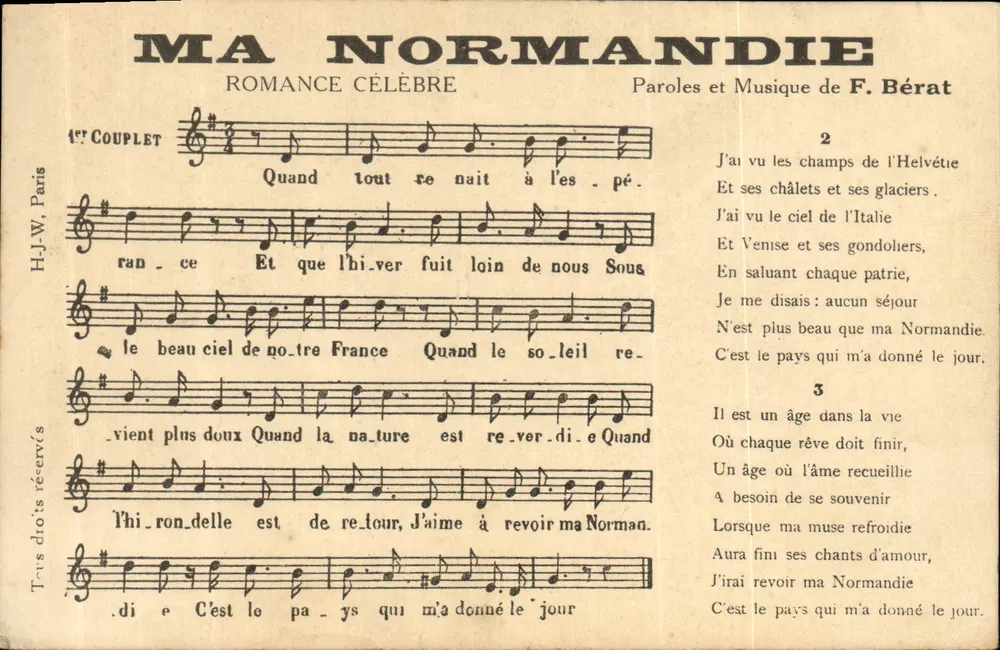 Minha Normandia — Romance famoso — H.J.W. Paris - Frente