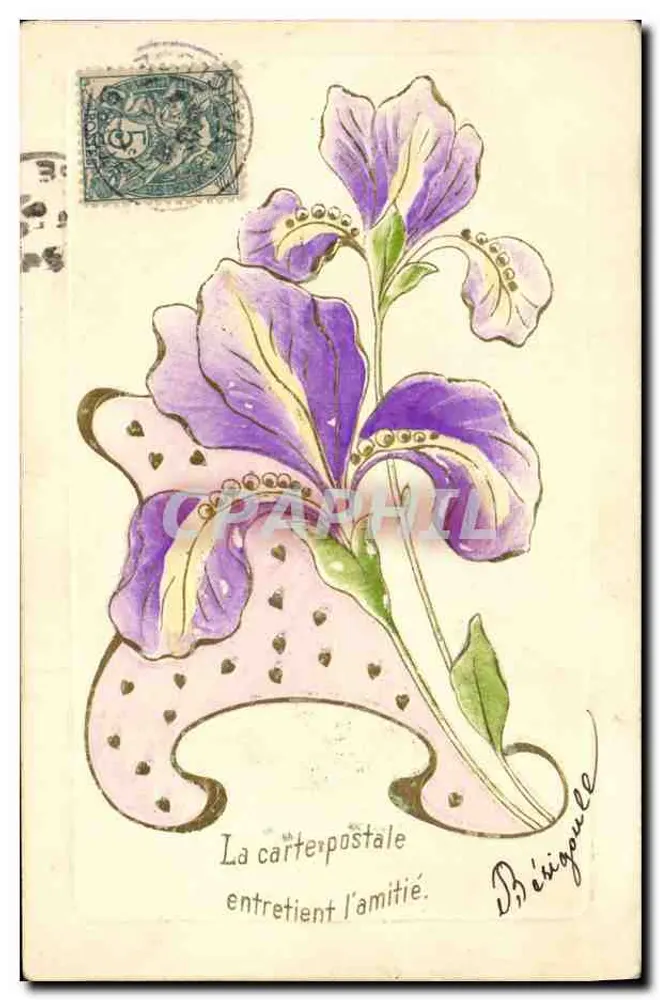Íris violeta — mensagem de amizade — Drésiguel - Frente