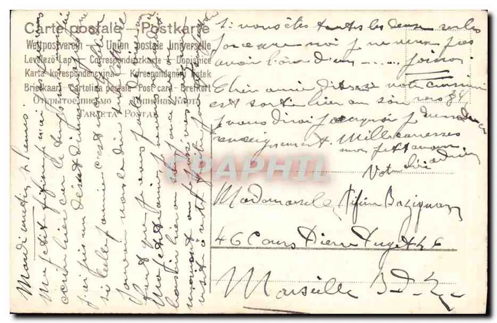 Flores e joias — Lembrete — Carta postal de coleção - Verso