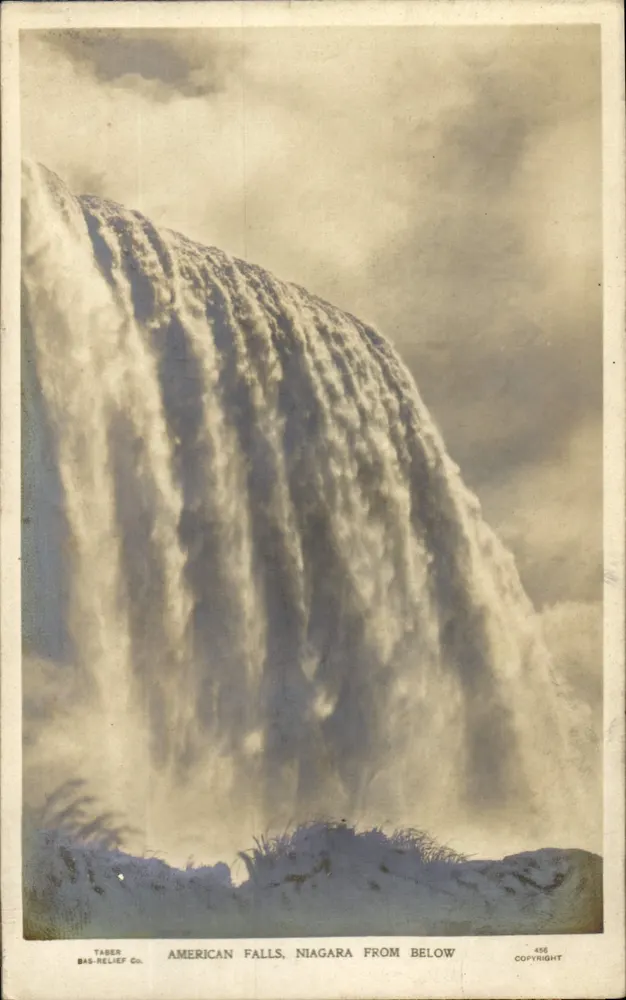 Amerikaanse Watervallen, Niagara van Onder — Taber Bas-Relief Co. nr. 456 - Voorkant