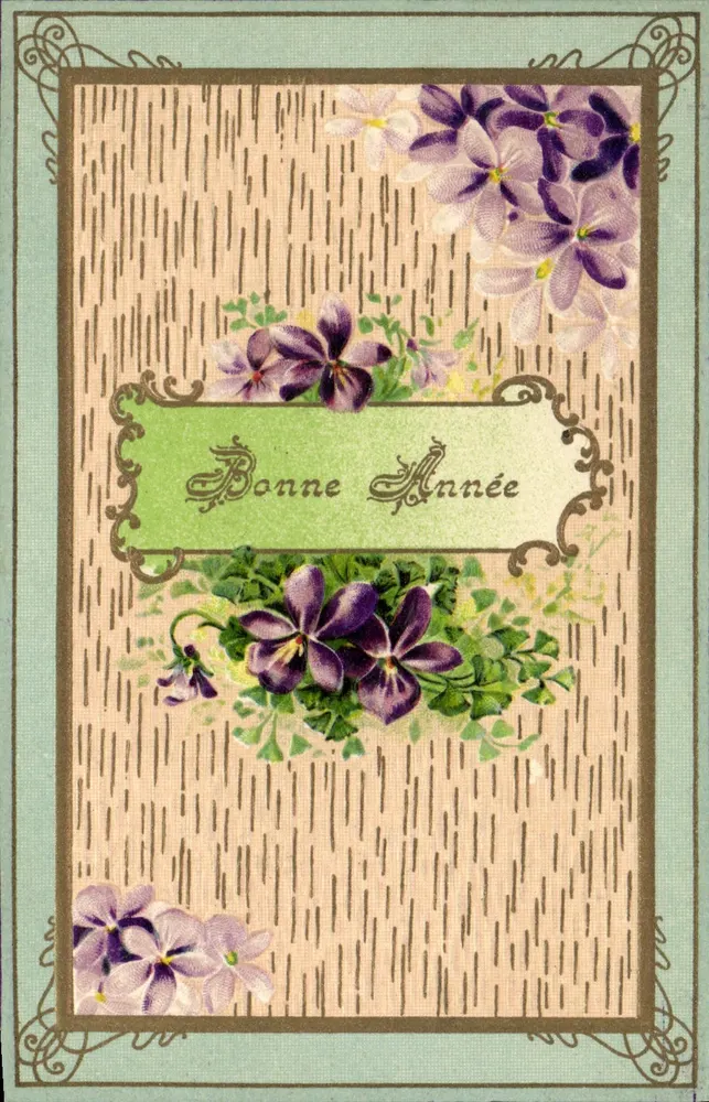 Violeta — Boa Ano — Carte postale francesa - Frente