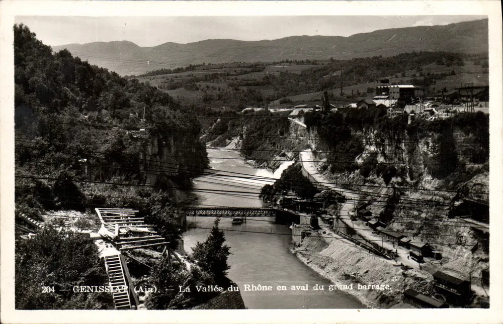 Genissiat (Ain) — La Vallée du Rhône en aval du grand barrage — Michaux & fils, Verlage - Vorderseite