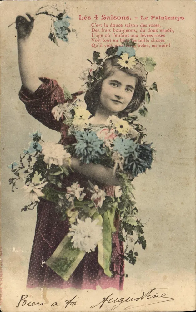 Die Vier Jahreszeiten - Frühling — Fotograf A. Deriguel & Cie, Seriennummer nicht sichtbar - Vorderseite