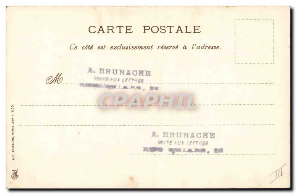 Flores de anêmonas — edição A. Brunache - Verso