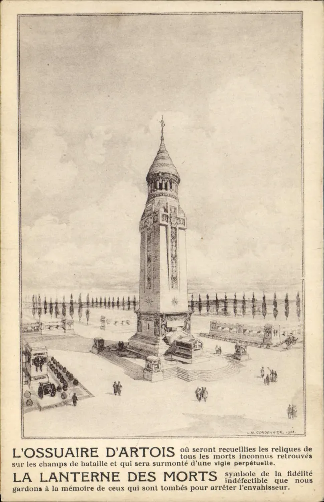 Das Ossarium von Artois — Die Laterne der Toten — L.M. Cordovnier, 1917 - Vorderseite