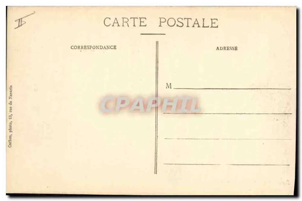 Escola Politécnica — O Pavilhão dos Alunos — Carbon, foto, 13, rue de Naverin - Verso