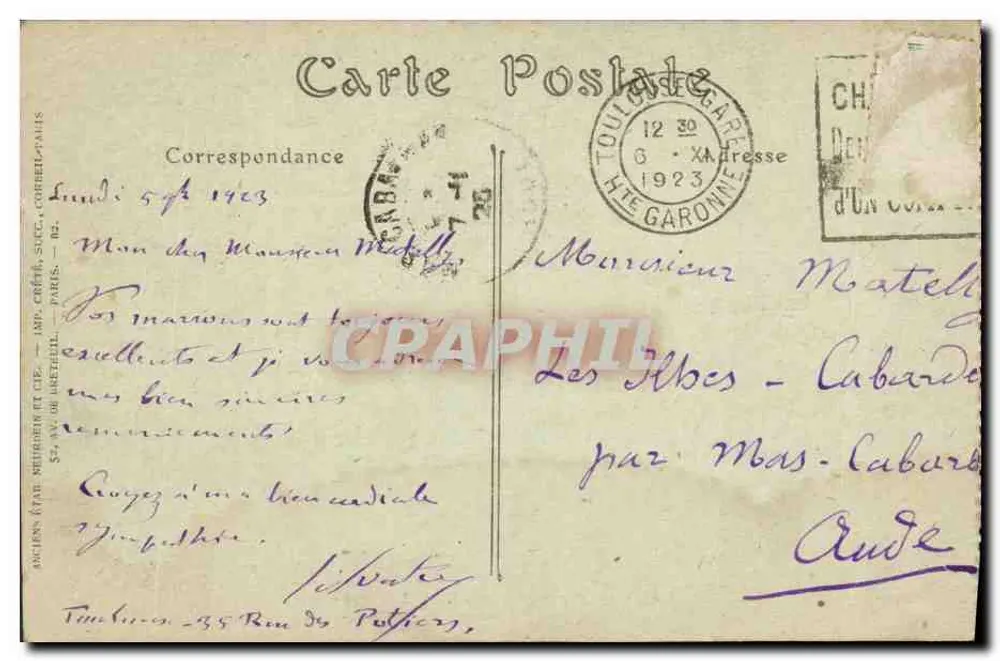 Schule Saint-Cyr — L’Astique — ND Phot. - Rückseite