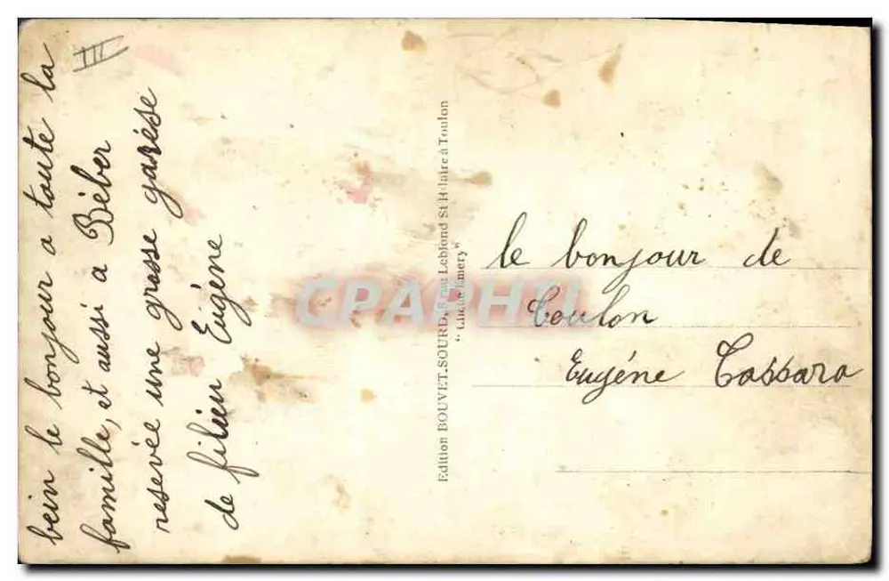 Couraçado de Escadra "Lorraine" — 25.000 toneladas — Edição Bouvet-Sourde em Toulon - Verso