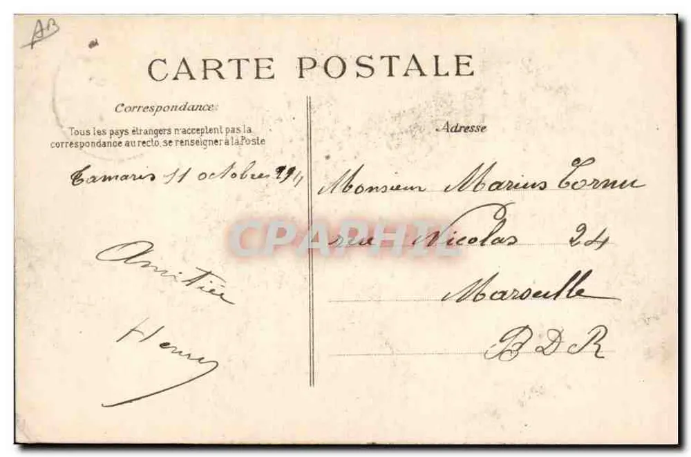 Katastrophe der "Liberté" - Die Trauerfeier - Prozession - Verlag ELD - Rückseite