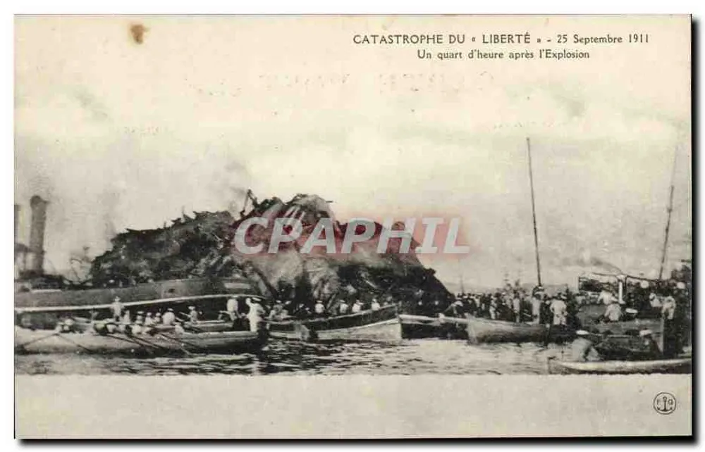 Katastrophe des « Liberté » — 25. September 1911 — unbekannte Ausgabe - Vorderseite