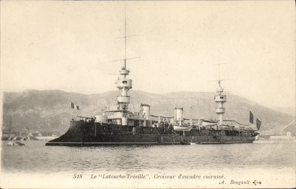 Der "Latouche-Tréville", Panzerflottenschlachtschiff — A. Bougault, n° 518 - Vorderseite